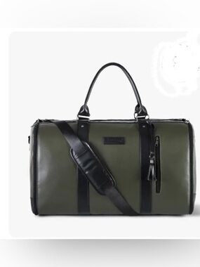 Women’s Jenni Olive Green Weekender Duffel Bag with Black Trim